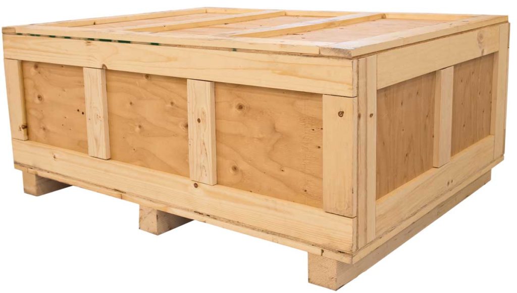 wood shipping crate